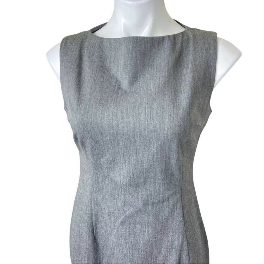 FABRIZIO GIANNI DRESS SIZE 4 GRAY SLEEVELESS BUSINESS DRESS. EXCELLENT COND - Picture 2 of 7